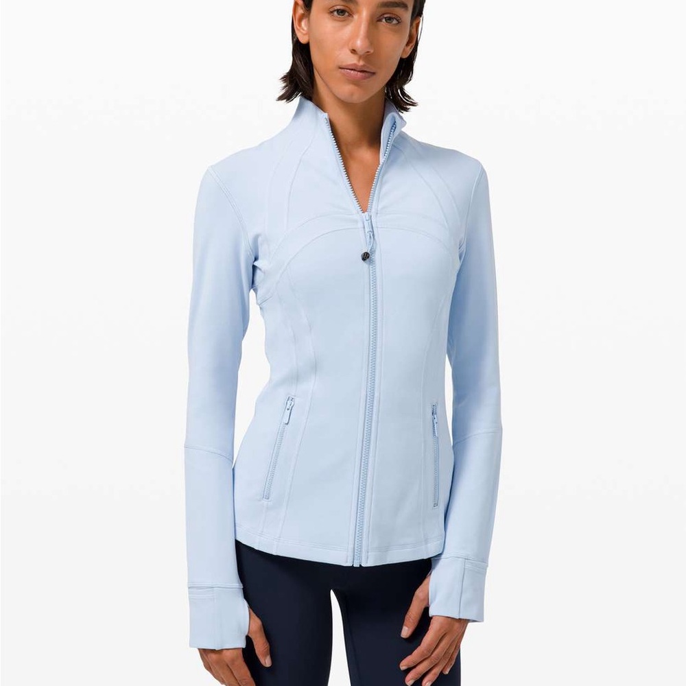 Lululemon Define Jacket Blue Linen Size 4